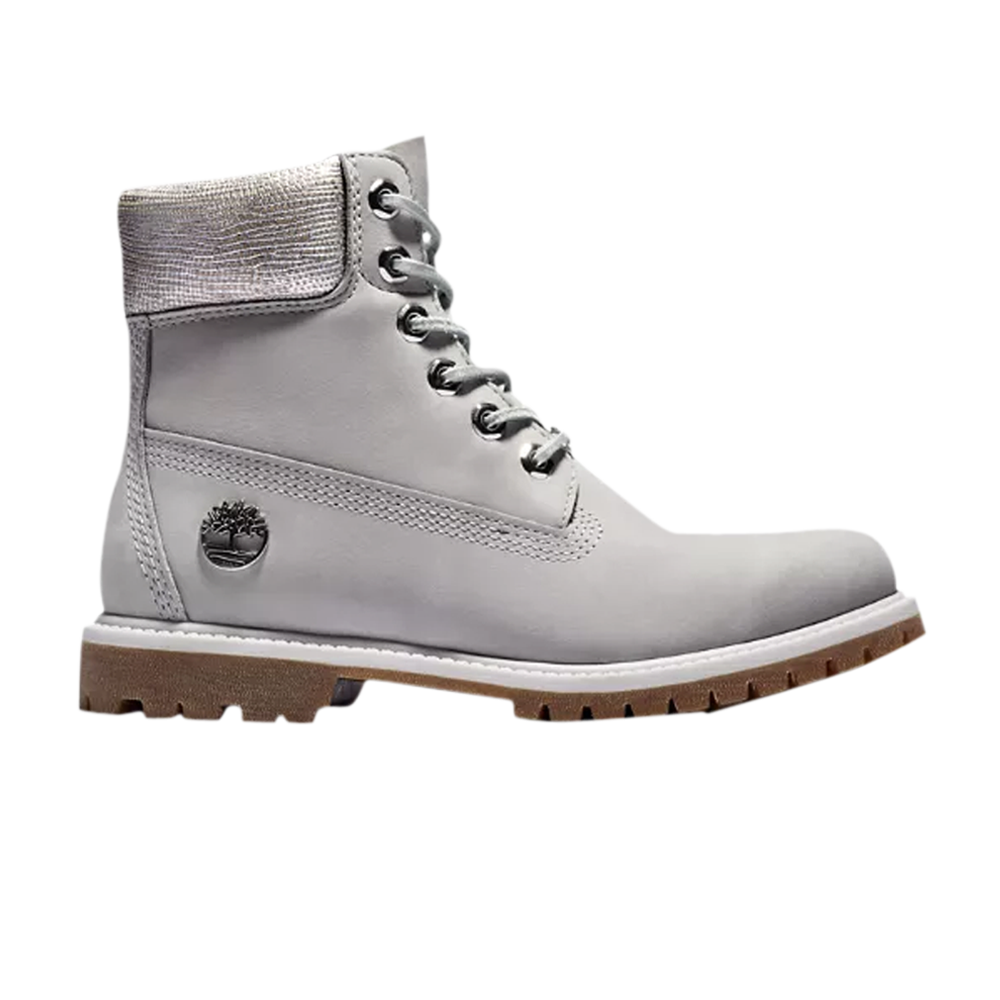 Pre-owned Timberland Wmns 6 Inch Premium 'light Grey Nubuck'