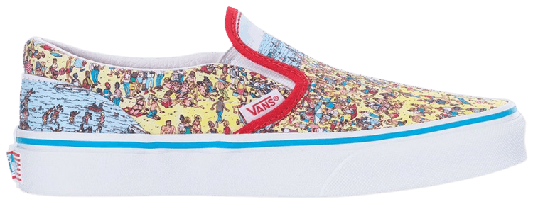 Wheres Waldo x Vans Classic Slip On Kids Find Steve
