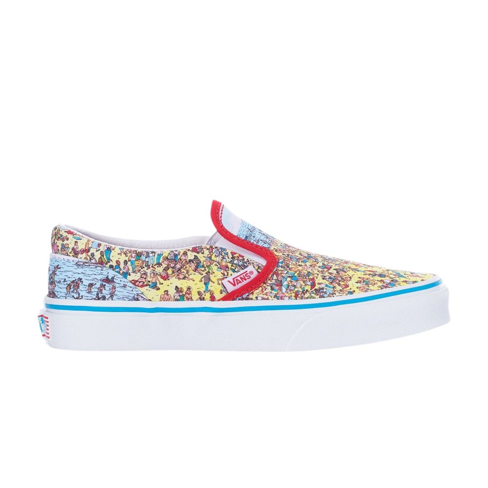 Pre-owned Vans Where's Waldo? X  Classic Slip-on Kids 'find Steve' | Multi-color | Kid's Size 1.5 In Multicolor