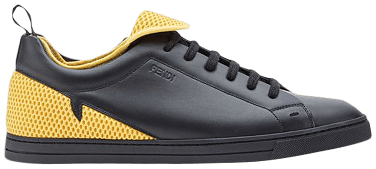 Fendi Leather Low Black Giallo