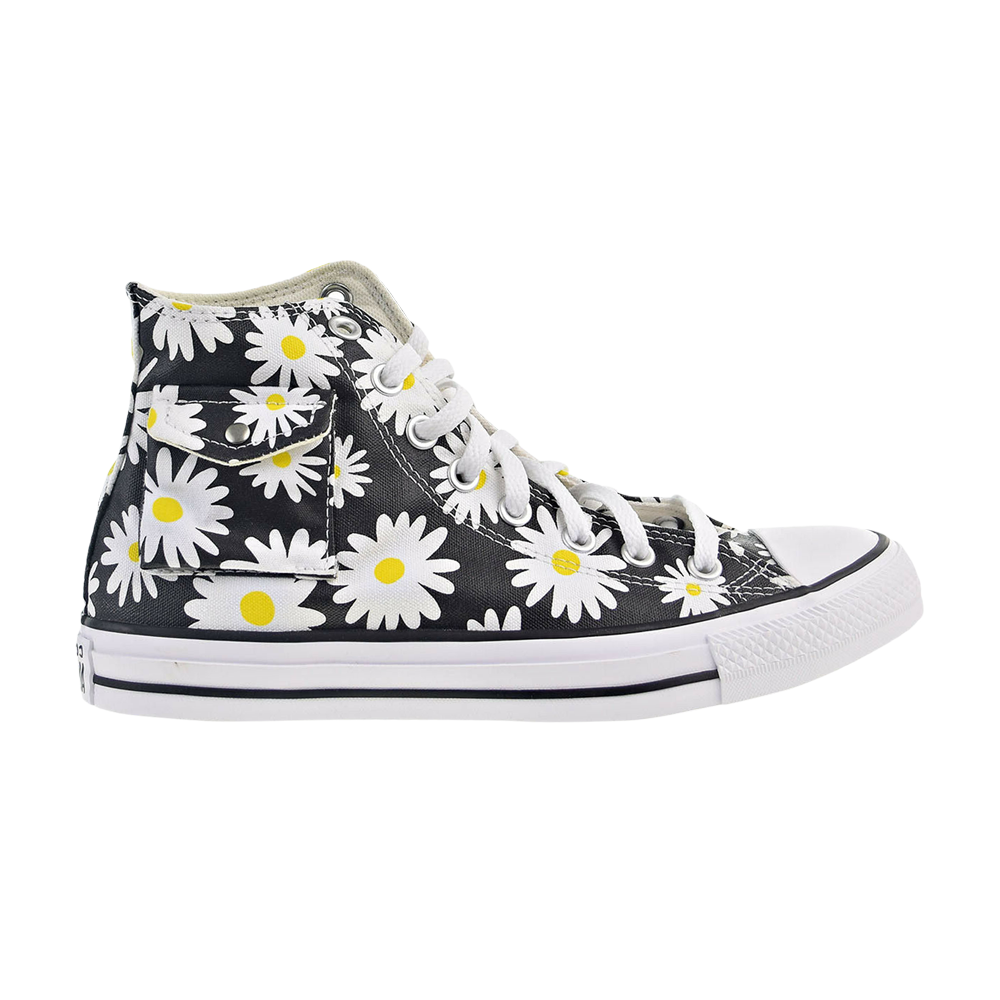 Pre-owned Converse Wmns Chuck Taylor All Star Pocket High 'floral' In Black