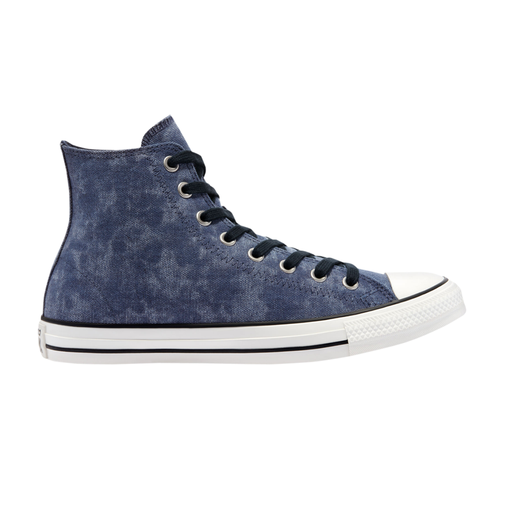 Pre-owned Converse Chuck Taylor All Star High 'washed Canvas - Midnight Navy' In Blue