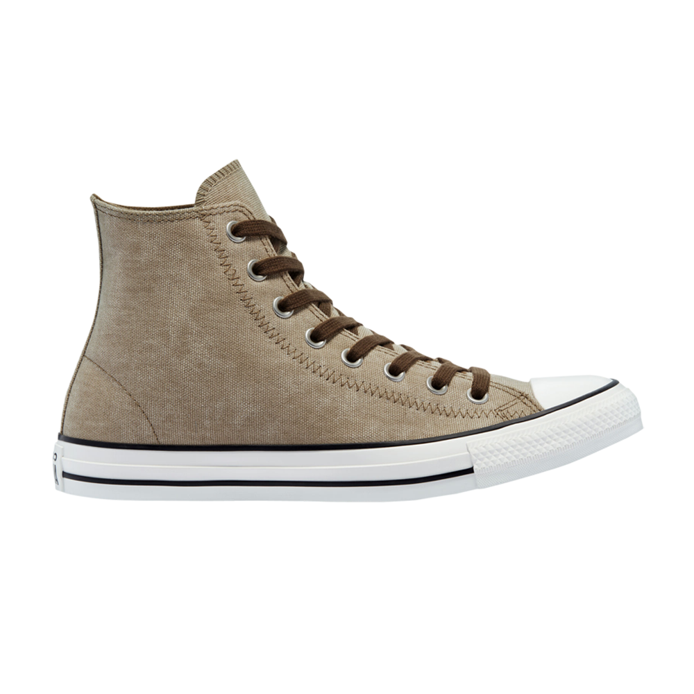 Pre-owned Converse Chuck Taylor All Star High 'washed Canvas - Nomad Khaki' In Brown