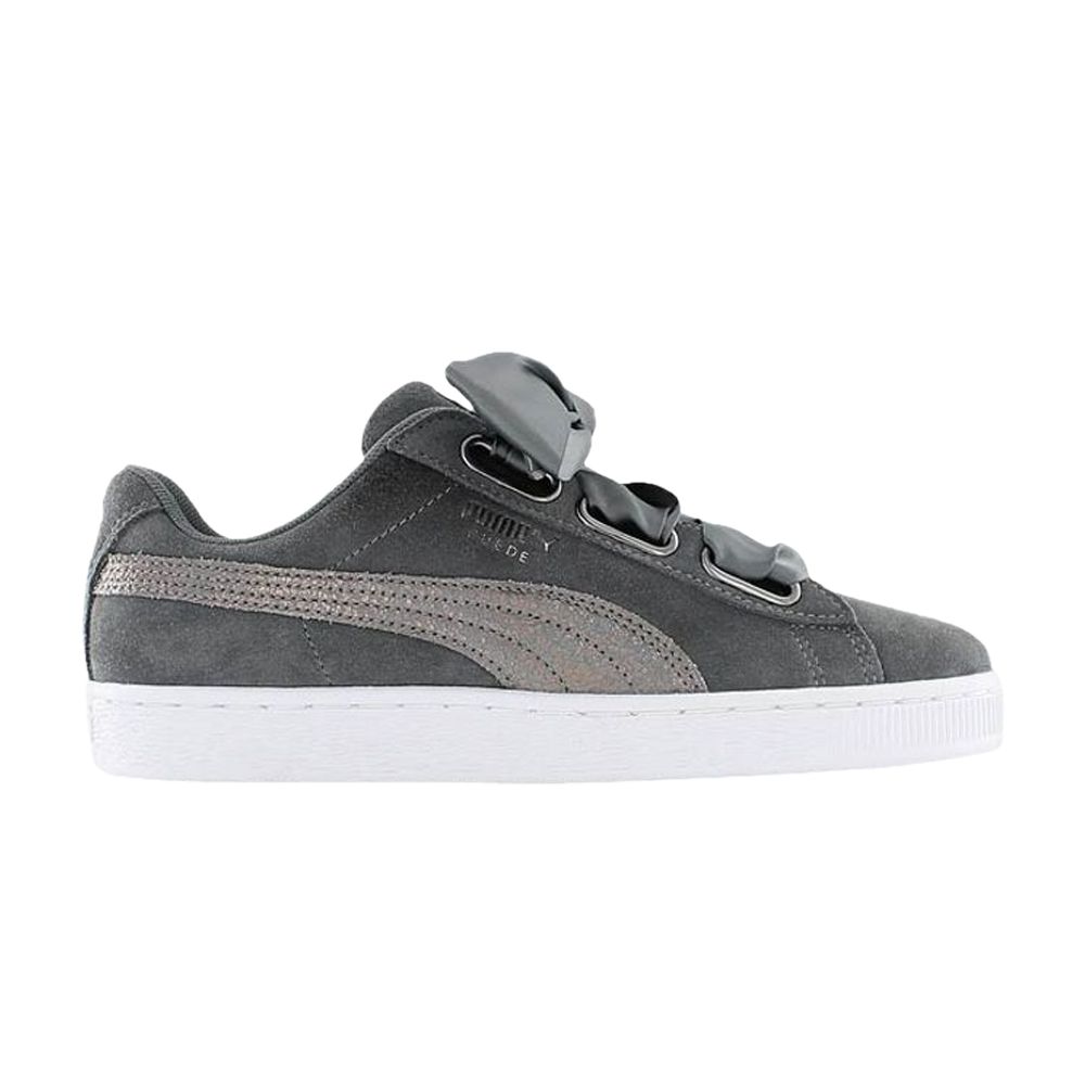 Pre-owned Puma Wmns Suede Heart Lunalux 'smoked Pearl'
