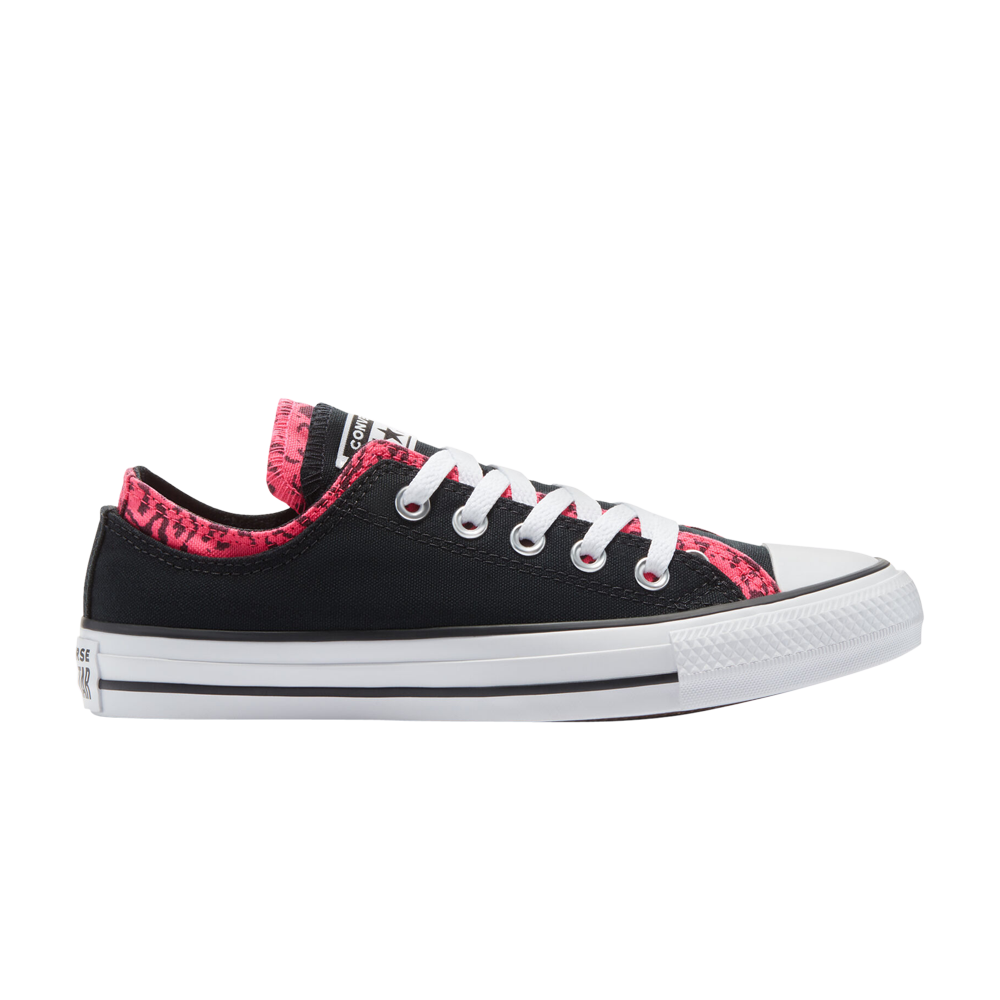 Pre-owned Converse Wmns Chuck Taylor All Star Low 'digital Daze Double Upper - Leopard' In Black