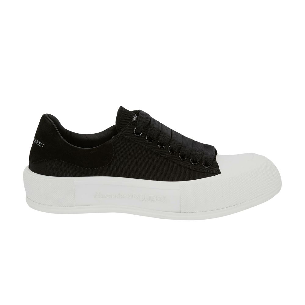 Pre-owned Alexander Mcqueen Wmns Deck Lace-up Plimsoll 'black' | Women's Size 37.5