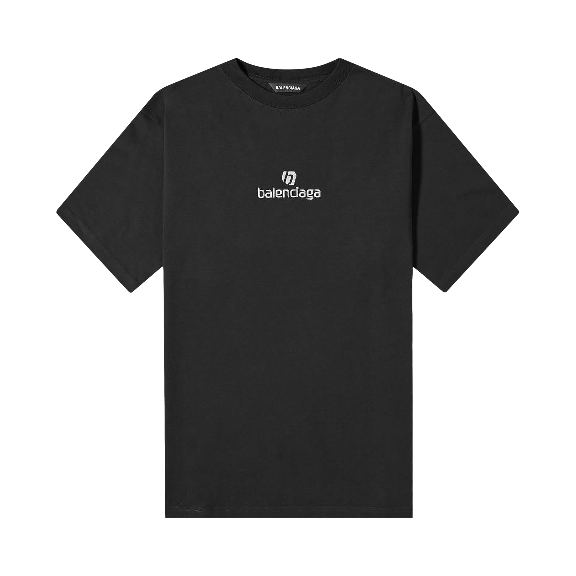 Pre-owned Balenciaga Sponsor Medium Fit T-shirt 'black/chalky White'