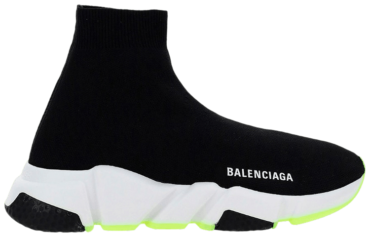 Balenciaga Wmns Speed Sneaker Black Neon Yellow