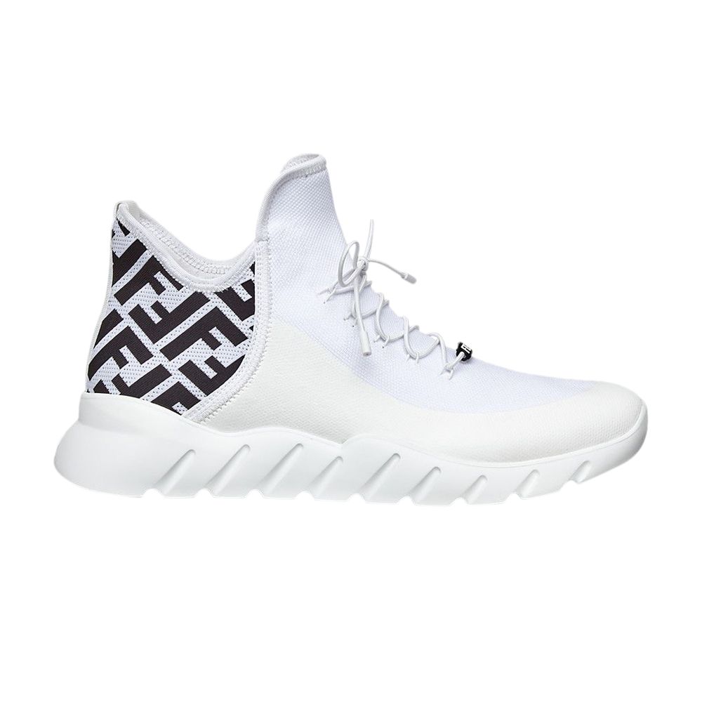 Pre-owned Fendi Ff Motif Mesh High 'white'