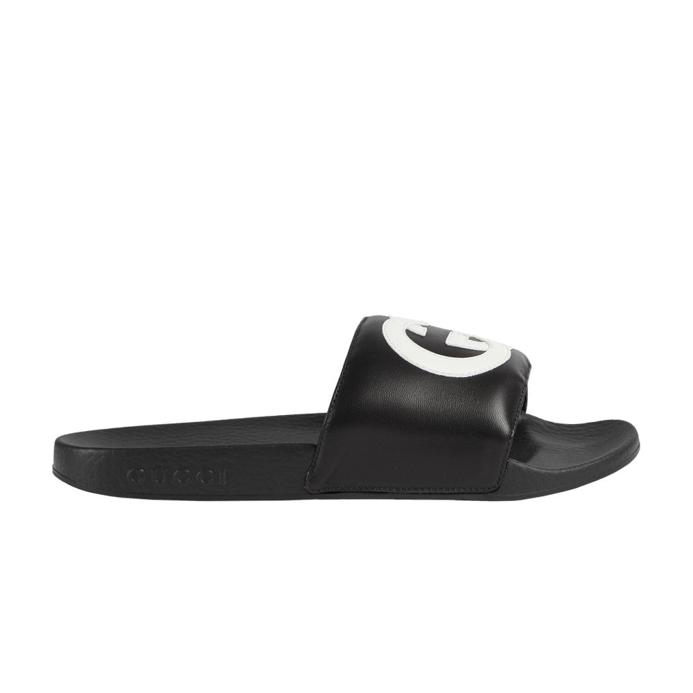 Pre-owned Gucci Wmns Slide 'interlocking G - Black White' | Women's Size 35