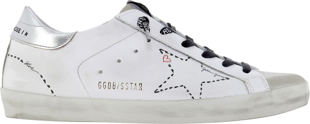 Buy Golden Goose Wmns Superstar Distressed Low 'White Silver ...