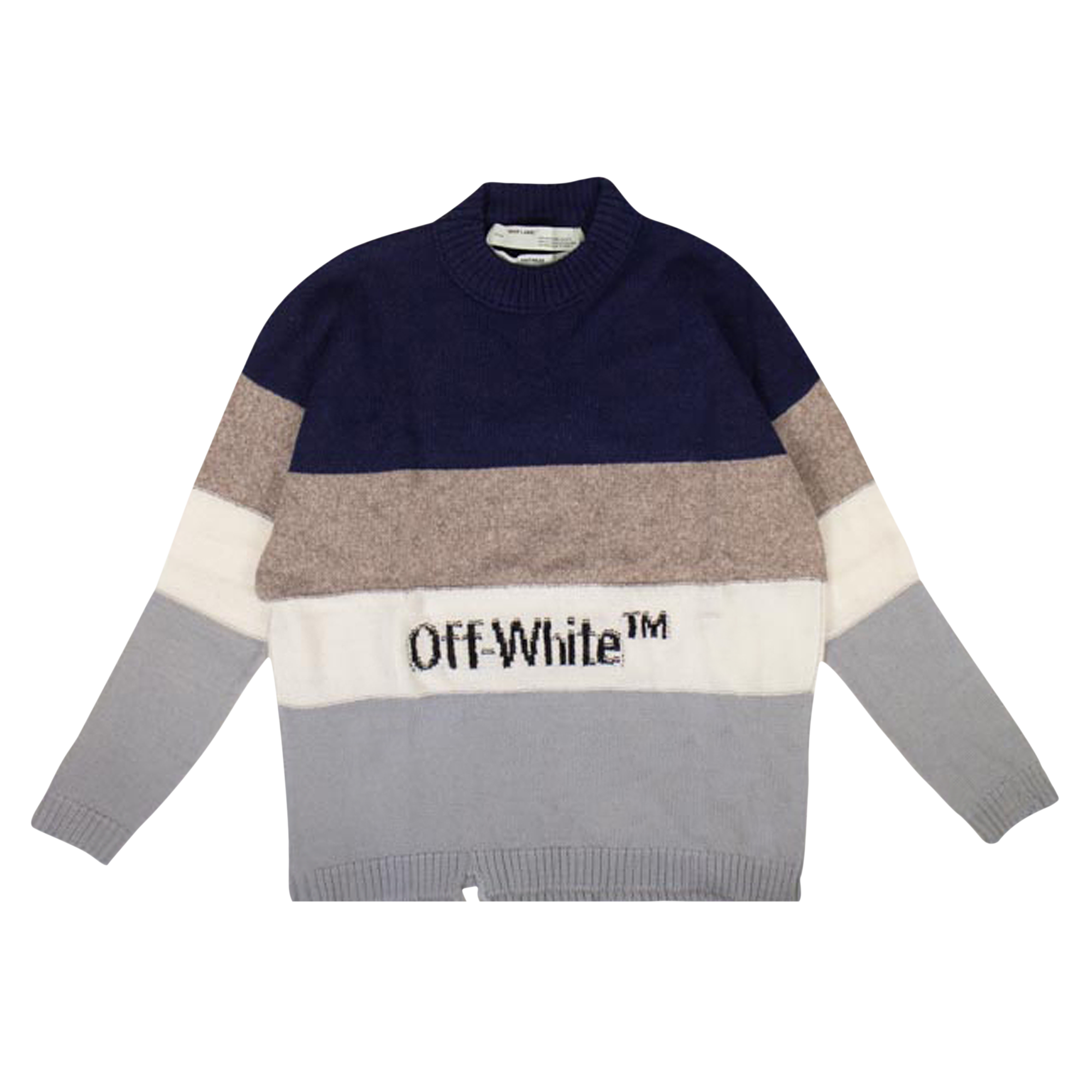 Pre-owned Off-white Wool Striped Sweater 'multicolor' In Multi-color