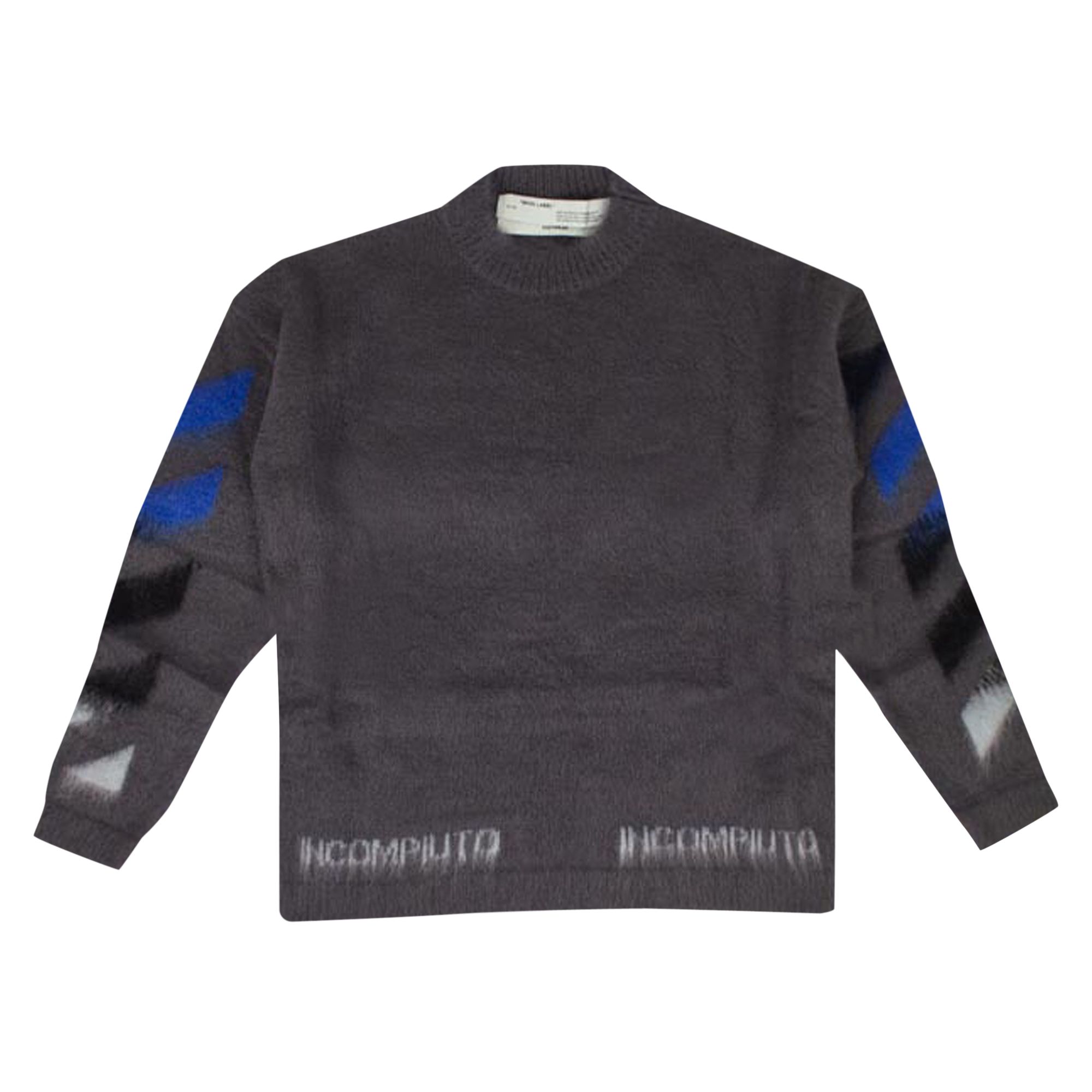 Pre-owned Off-white Diag Brushed Knitwear 'grey'