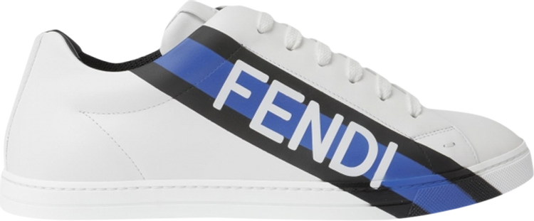 Fendi Leather Sneaker 'Fendi Logo - White Blue'