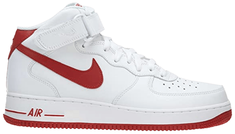 Nike Air Force 1 Mid 07 White Varsity Red