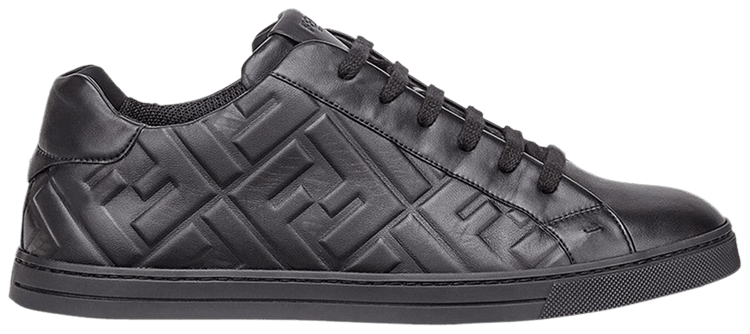 Fendi Nappa Leather Low 3D Macro FF   Black
