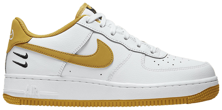 Nike Air Force 1 Low '07 LV8 Double Swoosh White Metallic Gold (GS)