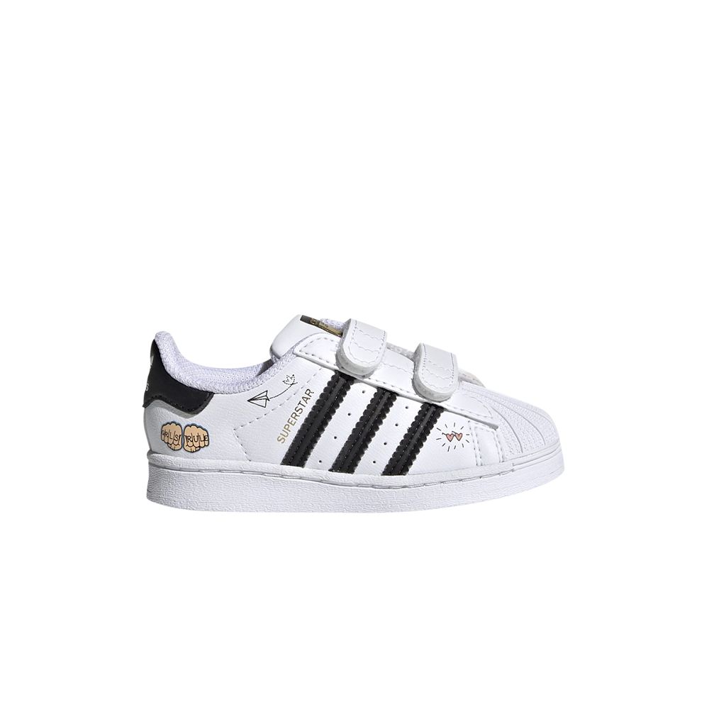 adidas Superstar Infant 'Girls Rule - White' | Infant Size 8