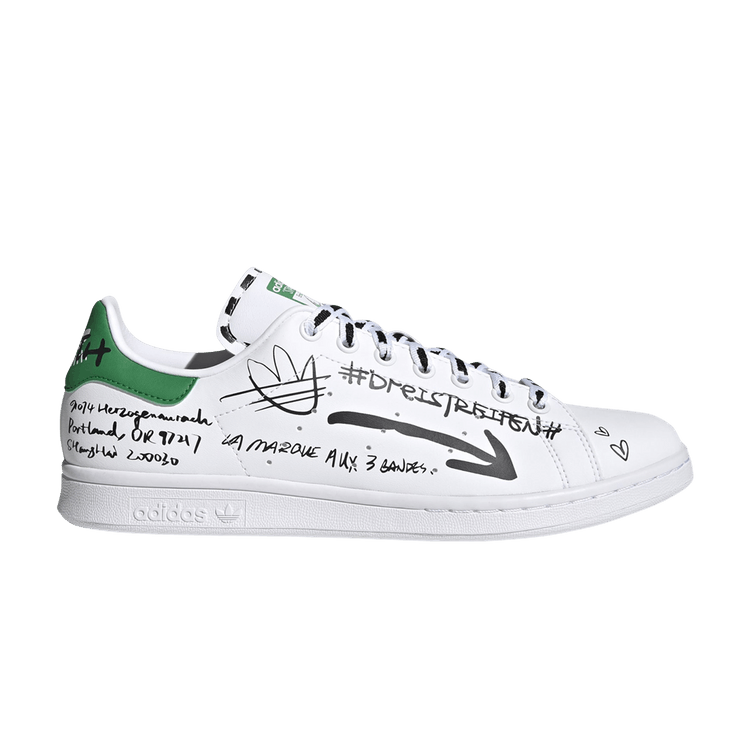 Size 3.5 Stan Smith 'Sharpie Pack - Graffiti White Green'