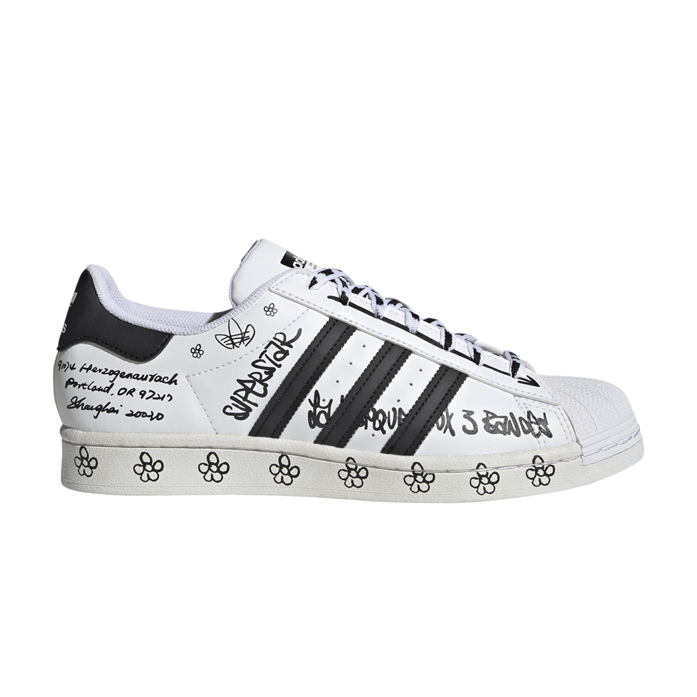 Pre-owned Adidas Originals Superstar 'sharpie Pack - Graffiti White Black'