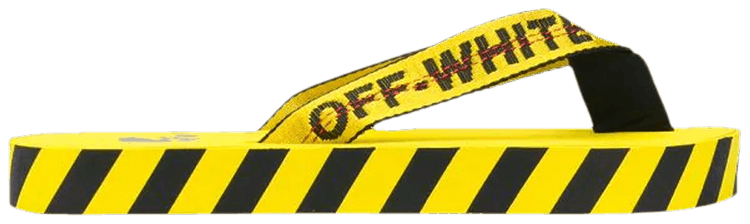 【関税込み】Bulky Slides - Off White - Black/Yellow - Leathe Buy Off-White Flip Flops 'Graphic Print - Yellow