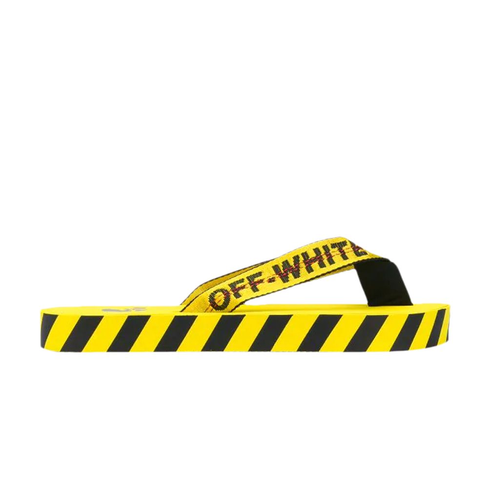 Off-White Off-White Flip Flops 'Graphic Print - Yellow' | Men's Size 40