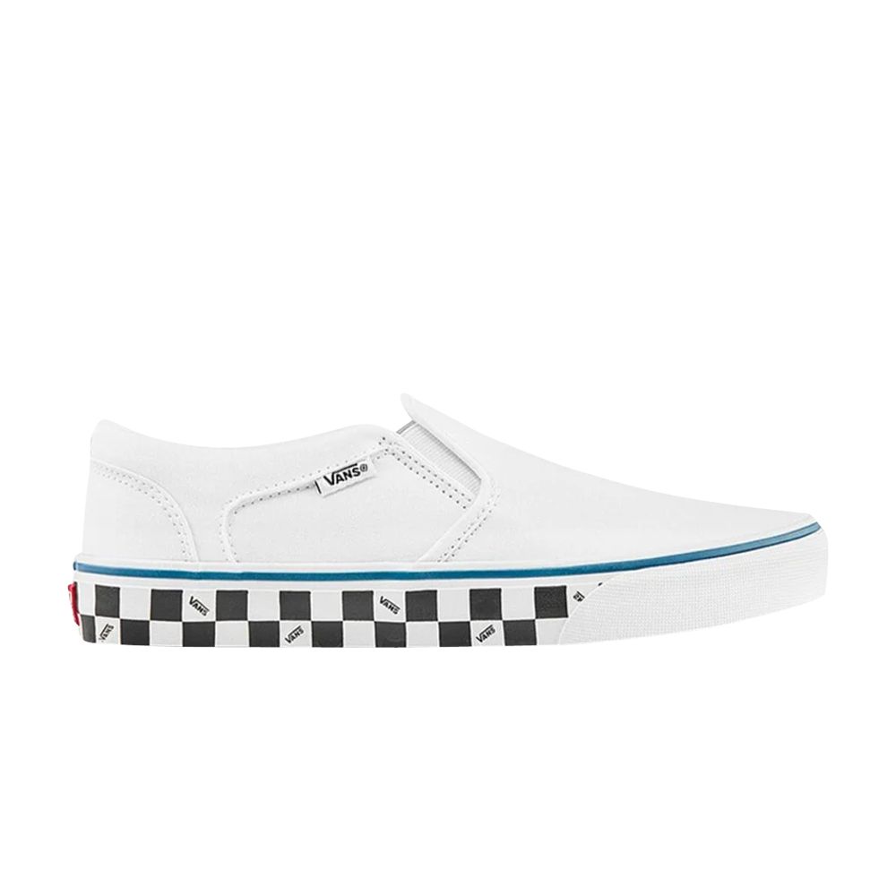 Pre-owned Vans Asher 'checker Sidewall' In White