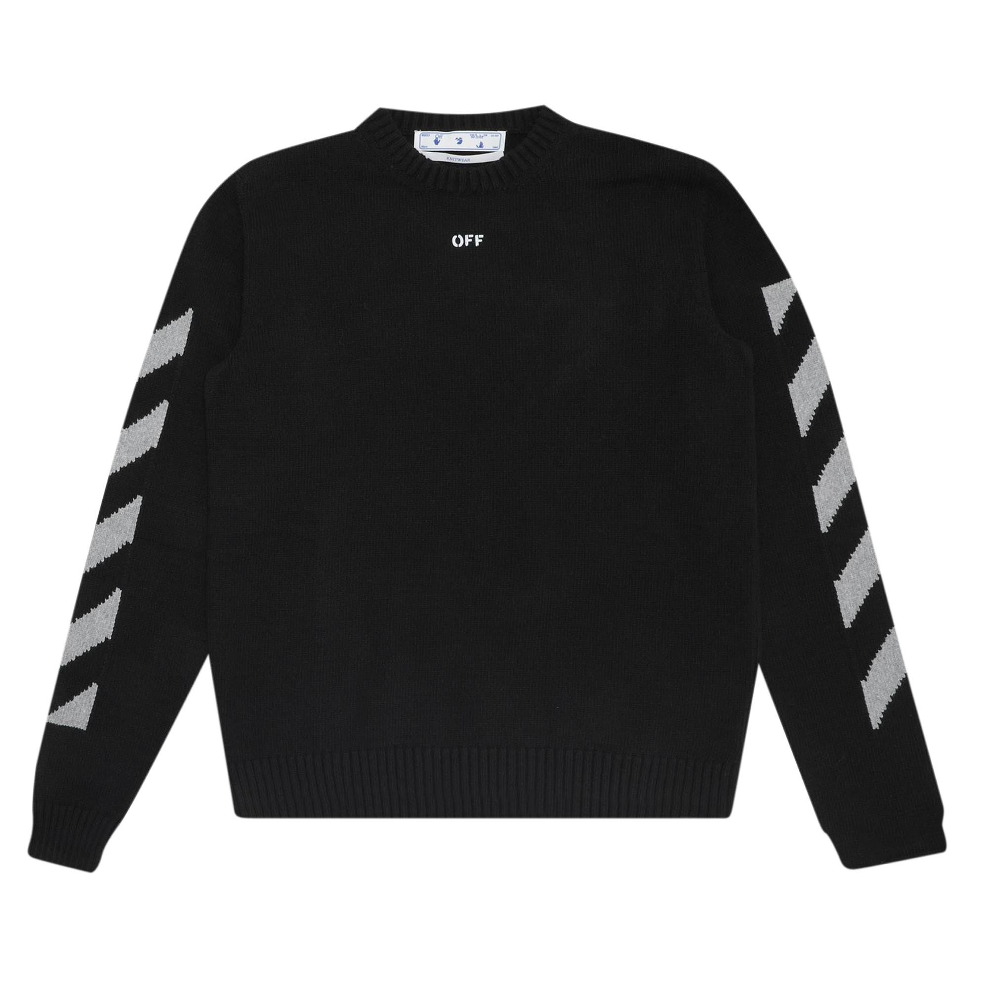 Pre-owned Off-white Arrow Crewneck Sweater 'black/high Rise'