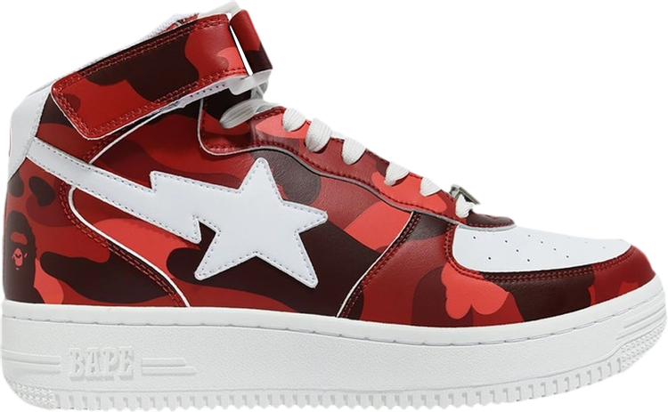 Buy Bapesta Mid 'Camo Red' - 1G80191008 RED | GOAT