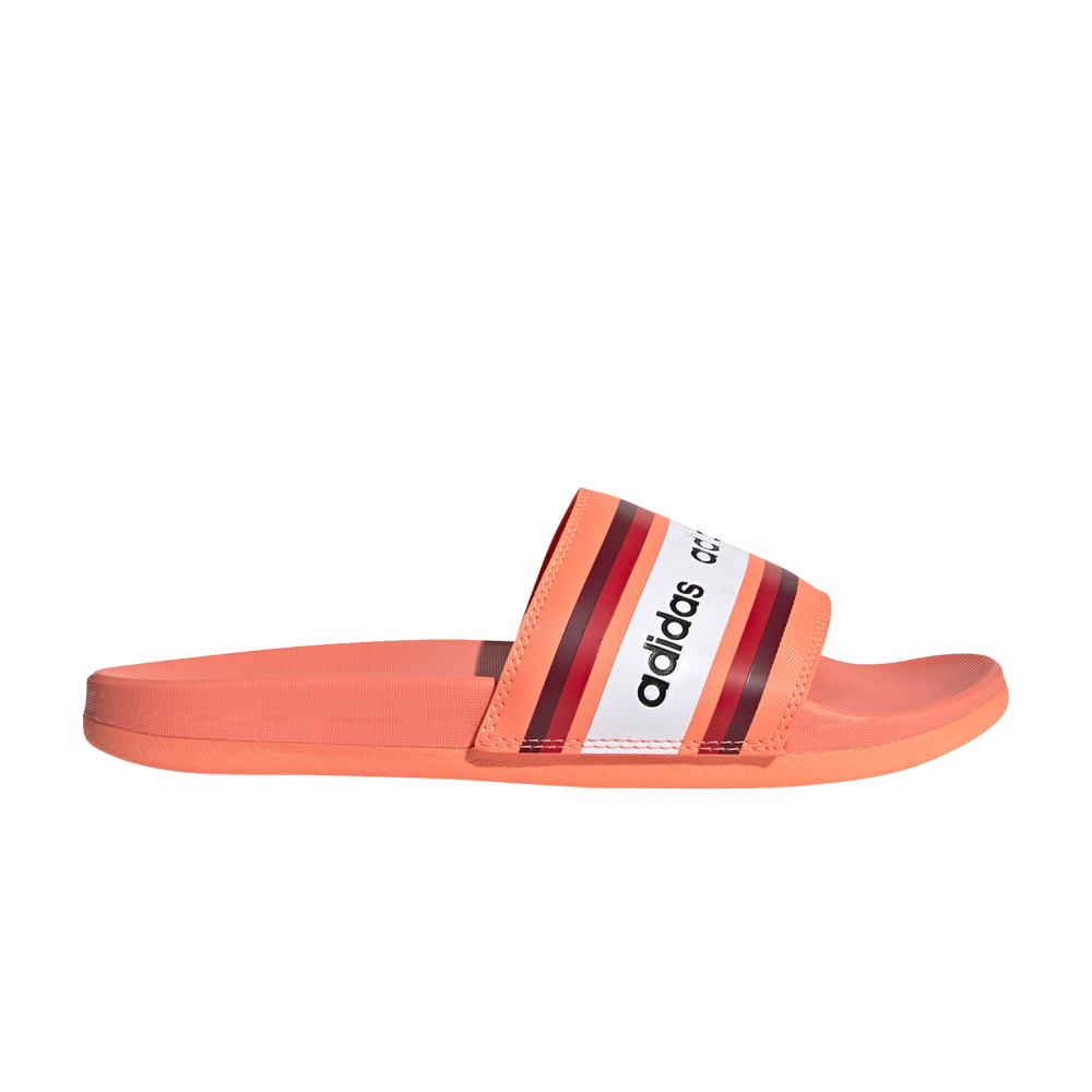 Pre-owned Adidas Originals Farm Rio X Wmns Adilette Comfort Slides 'signal Coral' In Orange