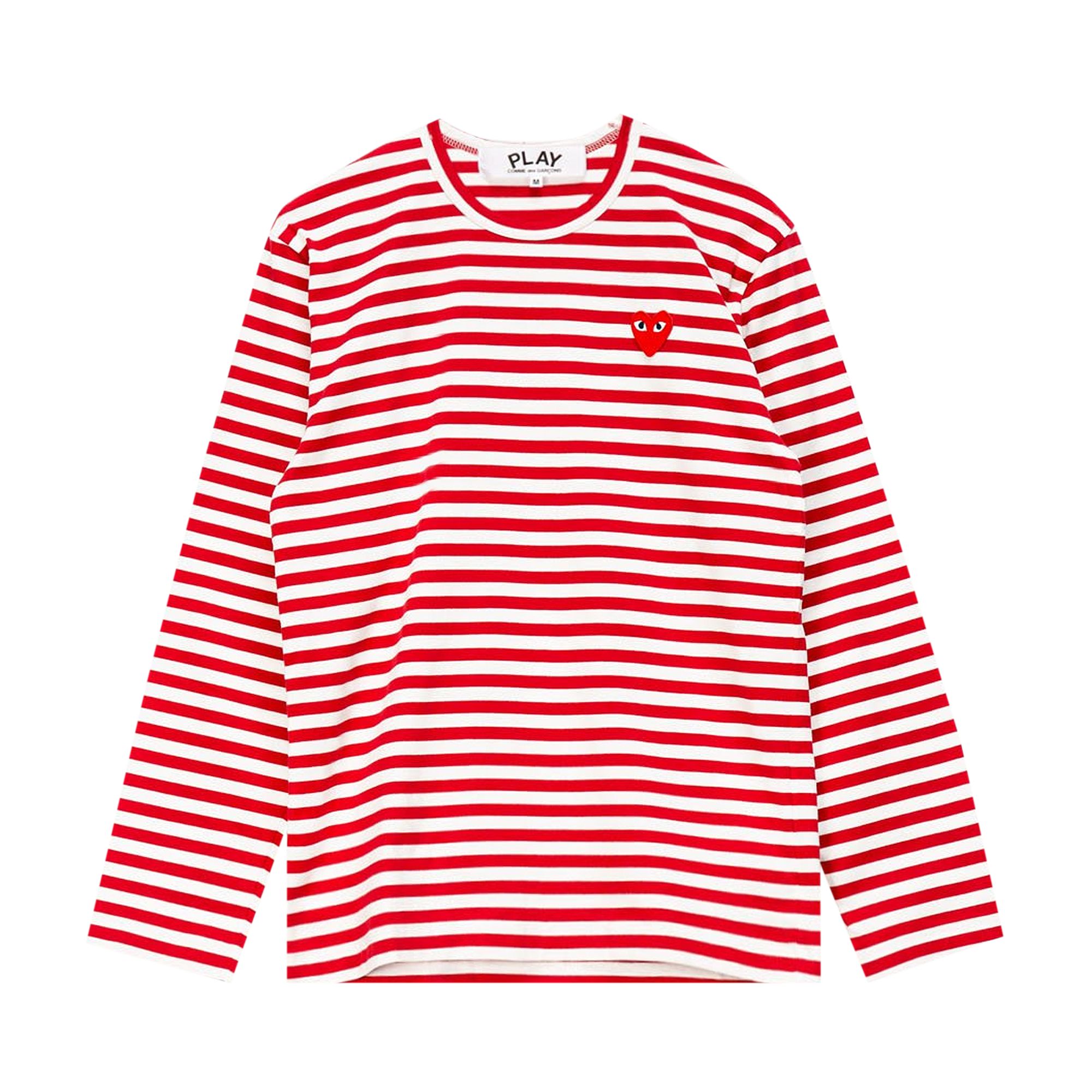 COMME DES GARÇONS PLAY COMME DES GARÇONS PLAY STRIPED T-SHIRT 'RED/WHITE'