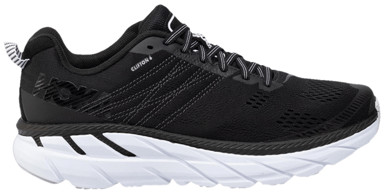 HOKA Clifton 6 Black White