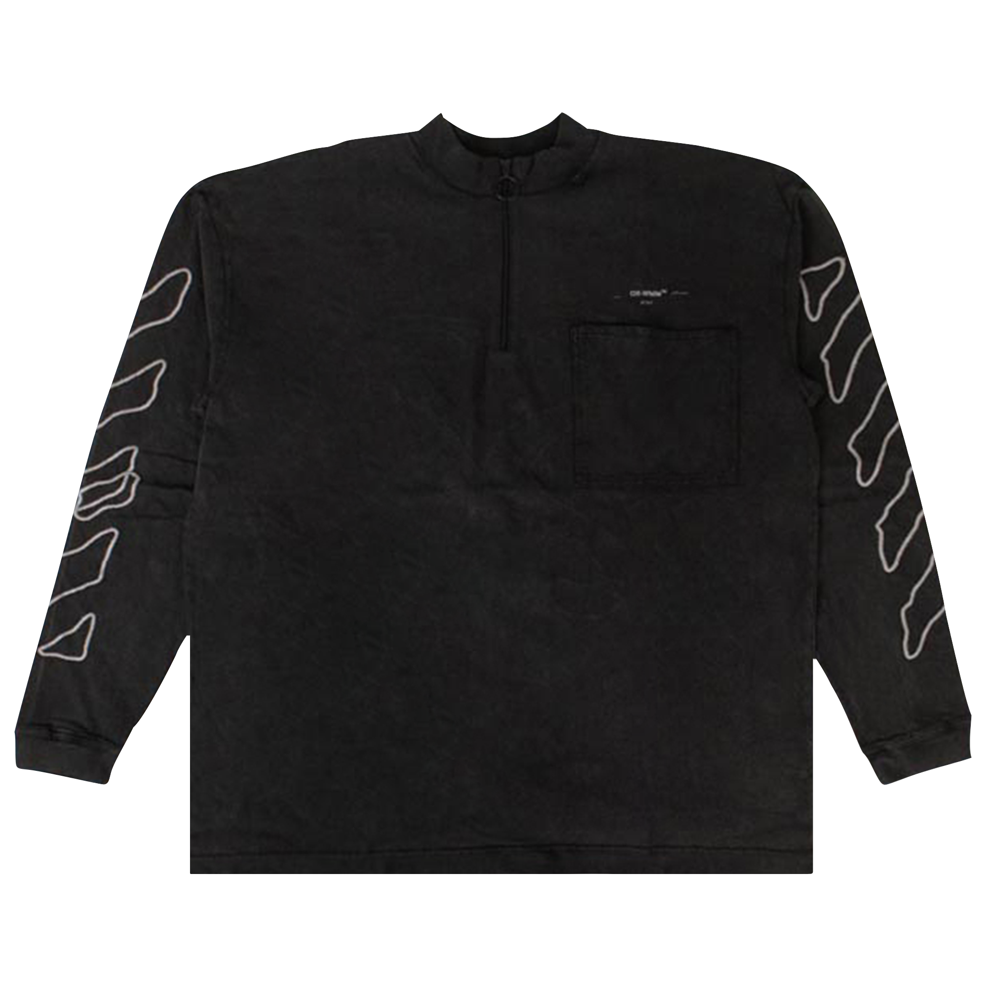 Pre-owned Off-white Mock Neck T-shirt 'grey' In Black