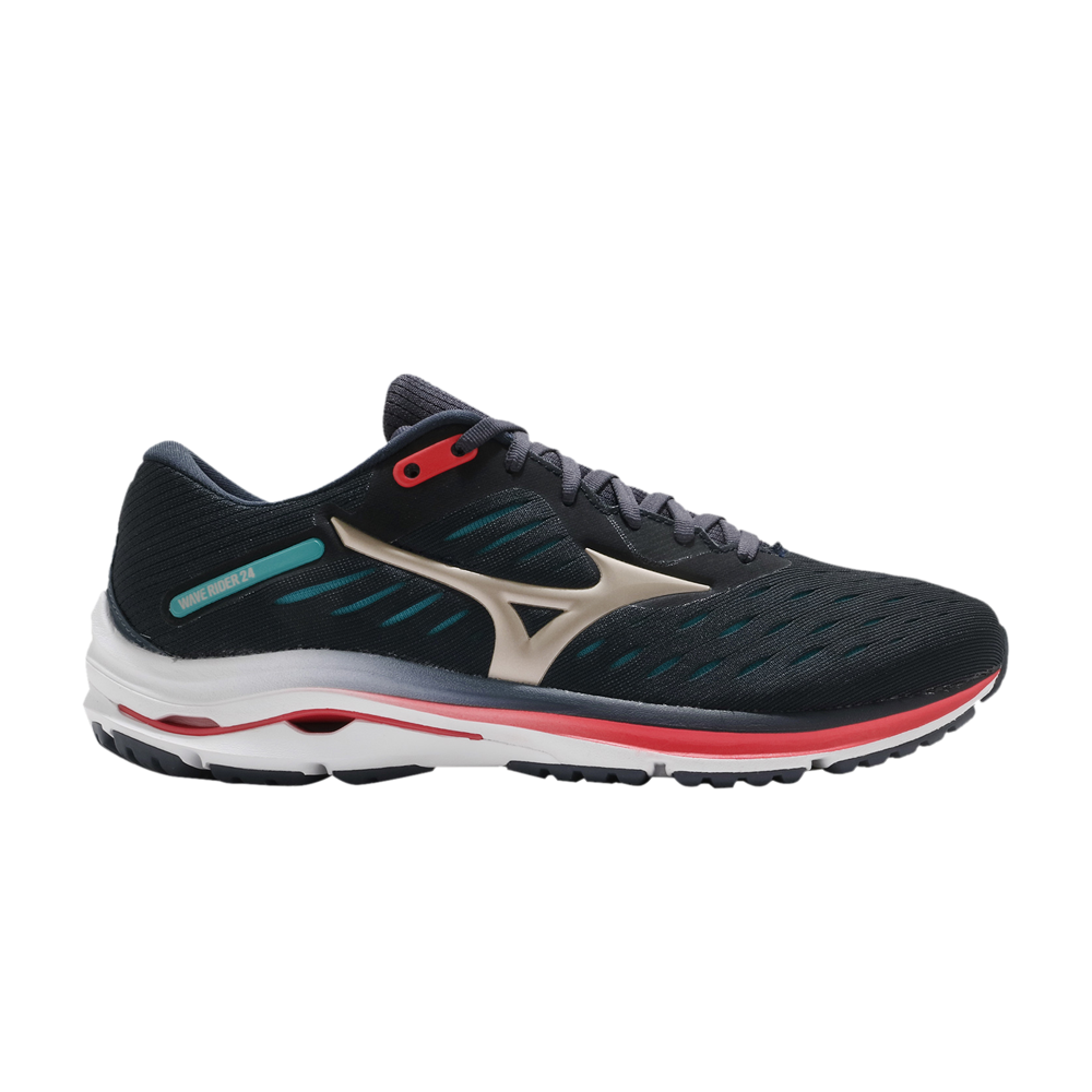 Pre-owned Mizuno Wave Rider 24 'india Ink' In Blue
