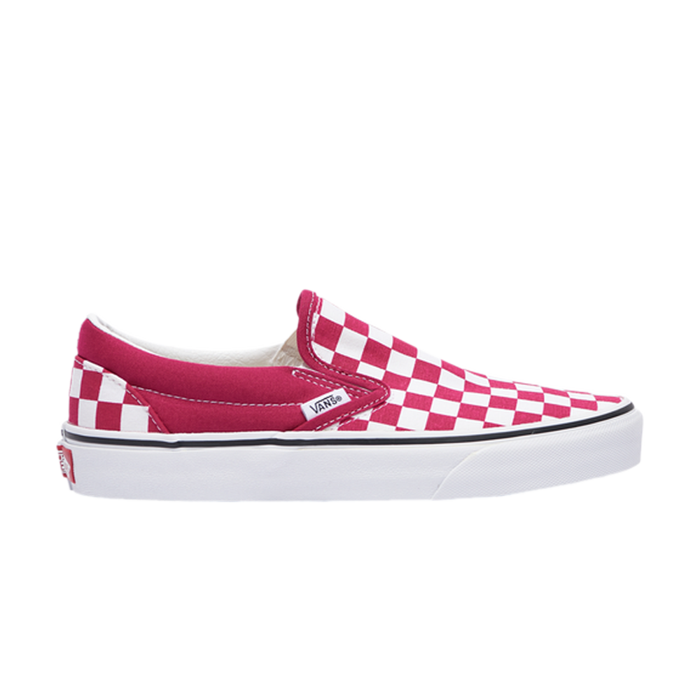 Pre-owned Vans Classic Slip-on 'checkerboard - Cerise' In Red