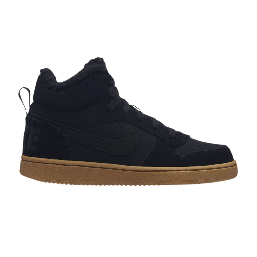 Pre-owned Nike Court Borought Mid Winter Gs 'black Gum' | Kid's Size 6.5