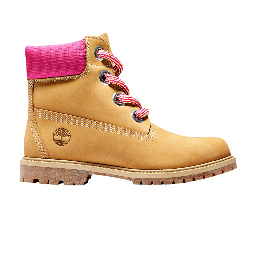Pre-owned Timberland Wmns Heritage 6 Inch 'wheat' In Brown