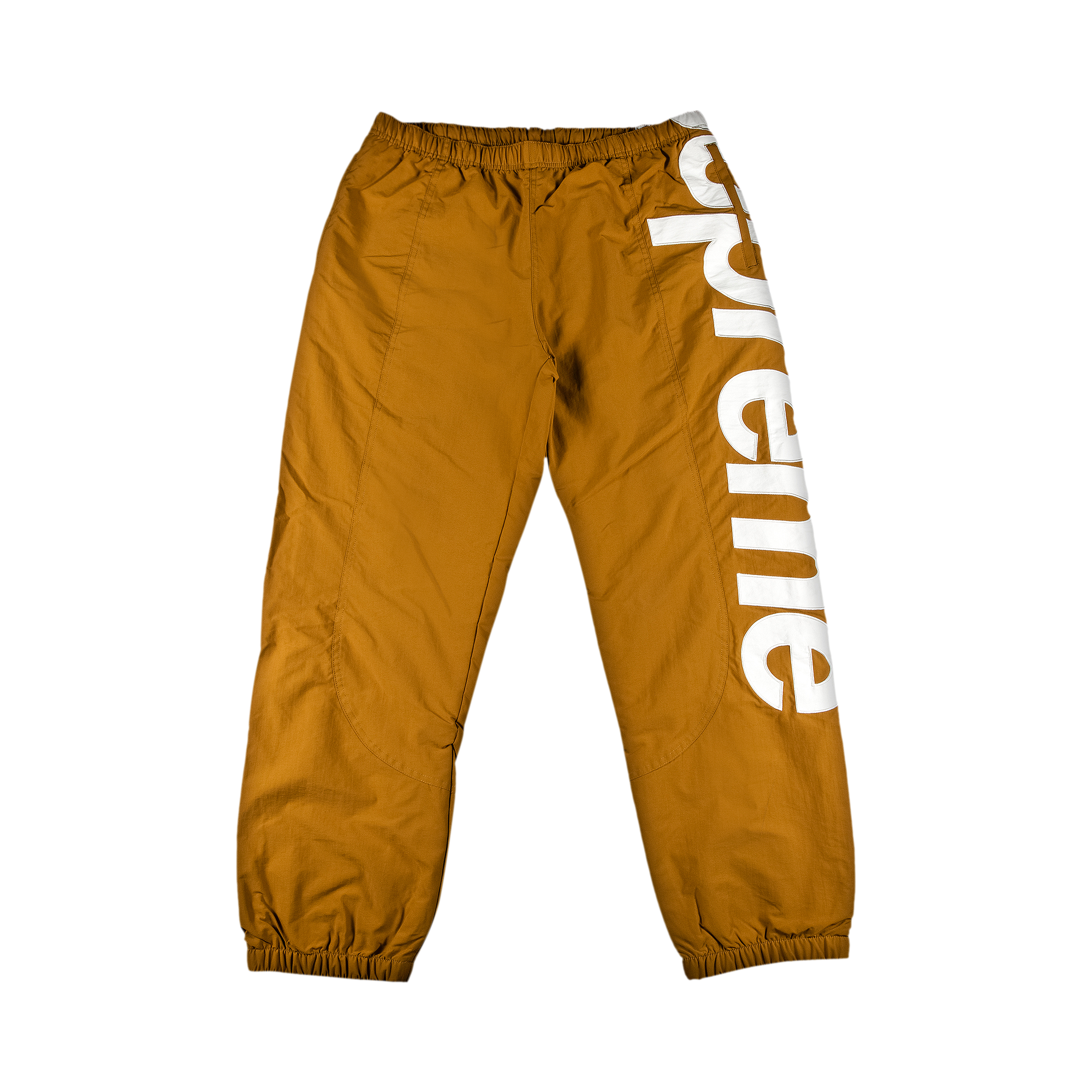 Pre-owned Supreme Spellout Track Pant 'dark Gold' In Tan