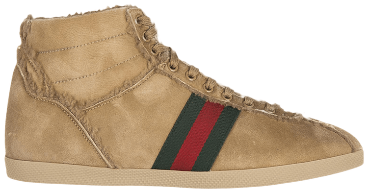Gucci Suede Shearling Aspen High Brown