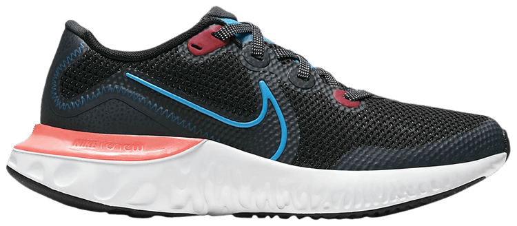Nike Renew Run GS Black Crimson Laser Blue