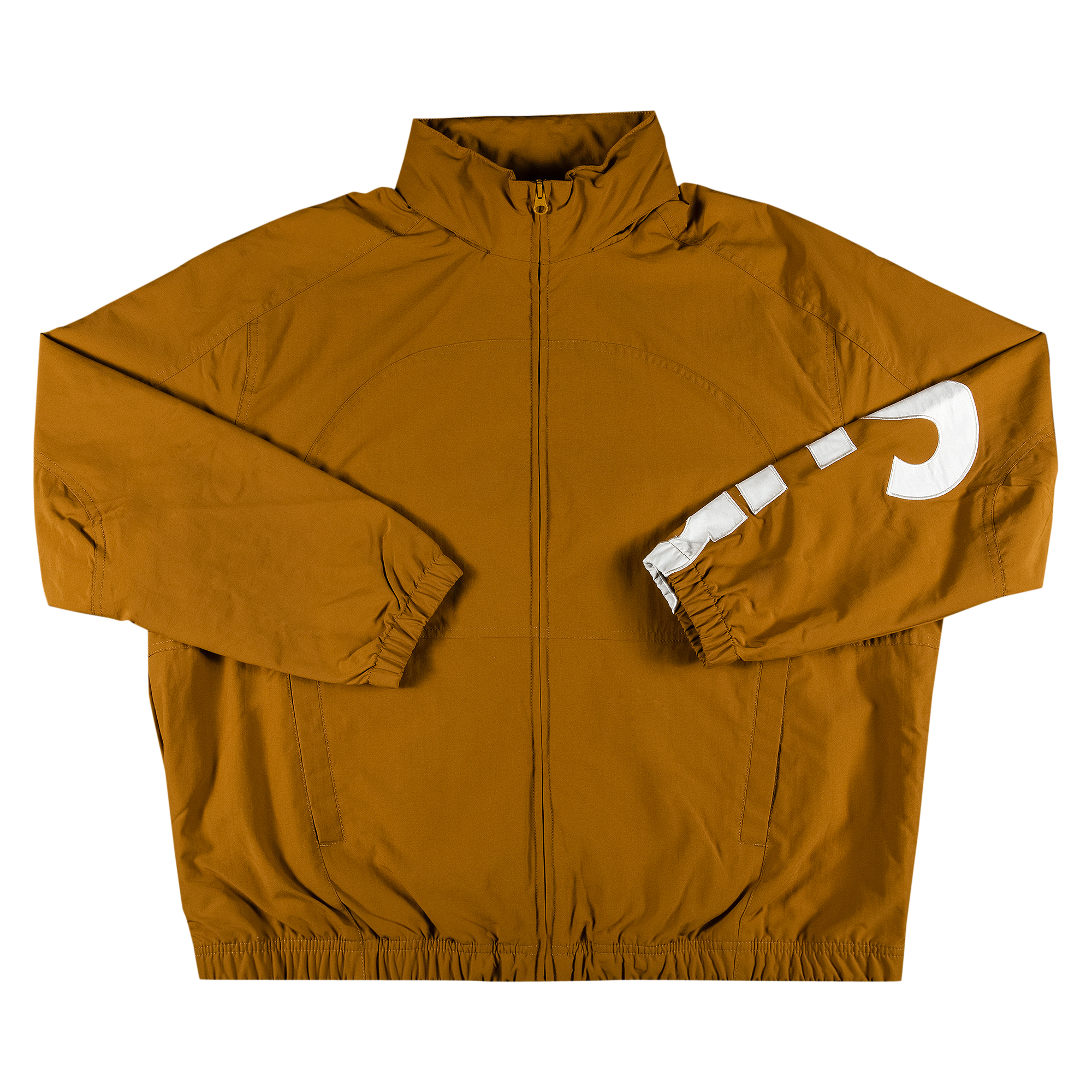 Pre-owned Supreme Spellout Track Jacket 'dark Gold' In Tan