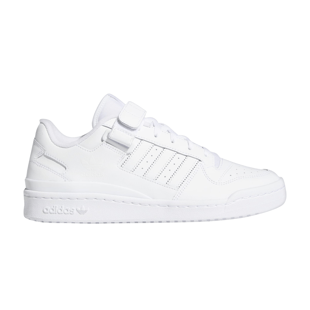 adidas originals forum low trainers in triple white