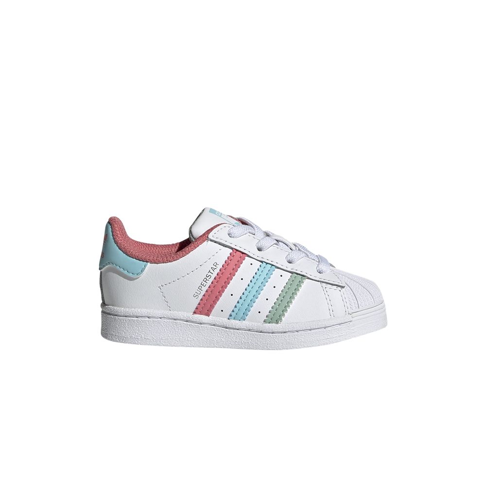 Pre-owned Adidas Originals Adidas Superstar Infant 'white Hazy Rose Sky' | Infant Size 7.5
