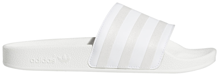 Adidas Wmns Adilette Slide White Silver Metallic