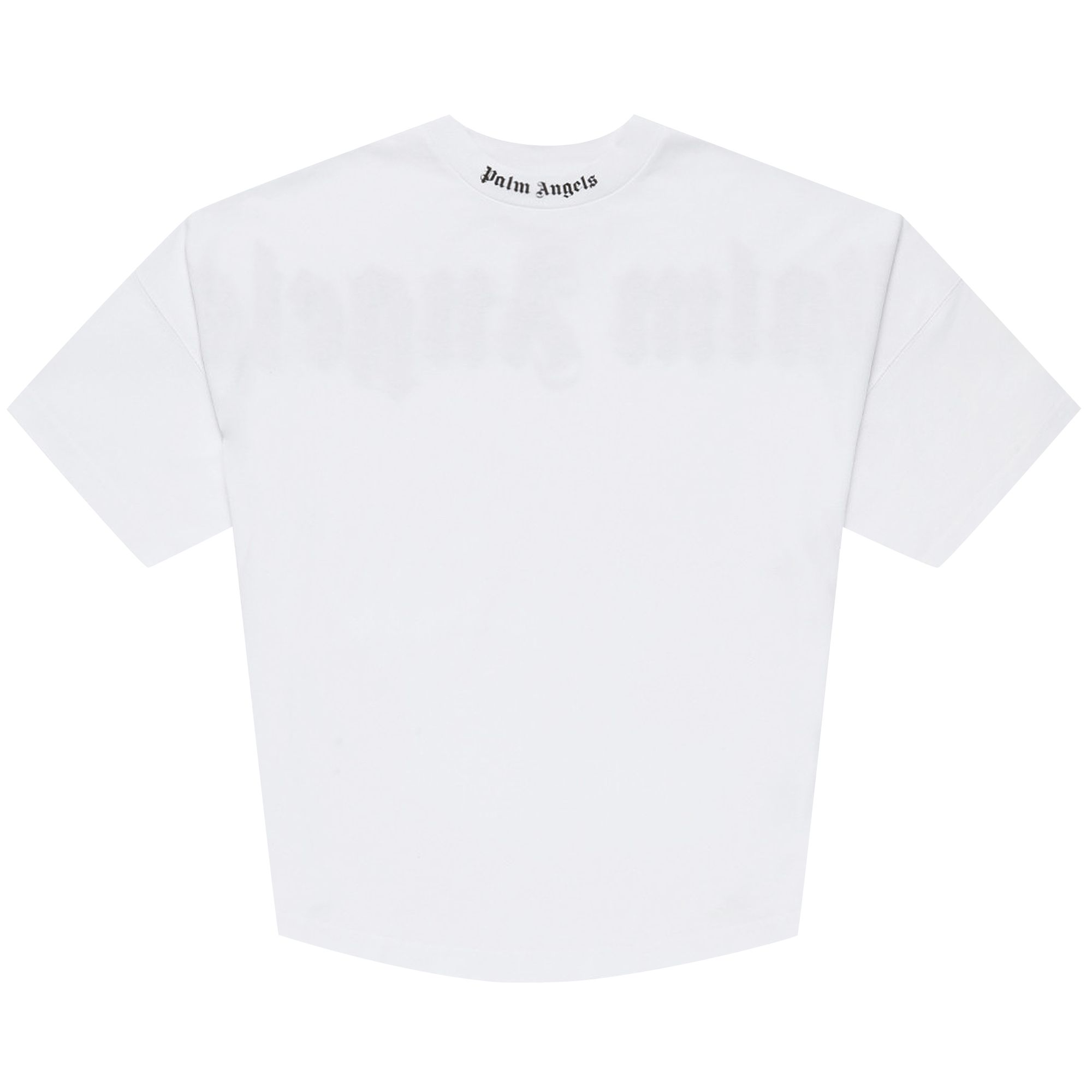 PALM ANGELS PALM ANGELS DOUBLED LOGO OVER TEE 'WHITE/FUCHSIA'
