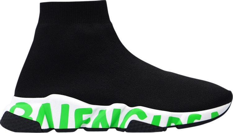 Balenciaga Wmns Speed Sneaker 'Midsole Graffiti - Black Fluo Green'
