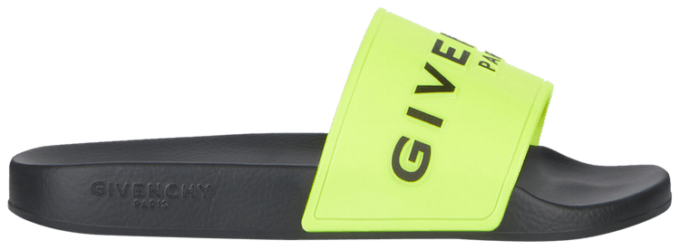 Buy Givenchy Logo Slide Neon Yellow BH300HH0UC 734 GOAT CA