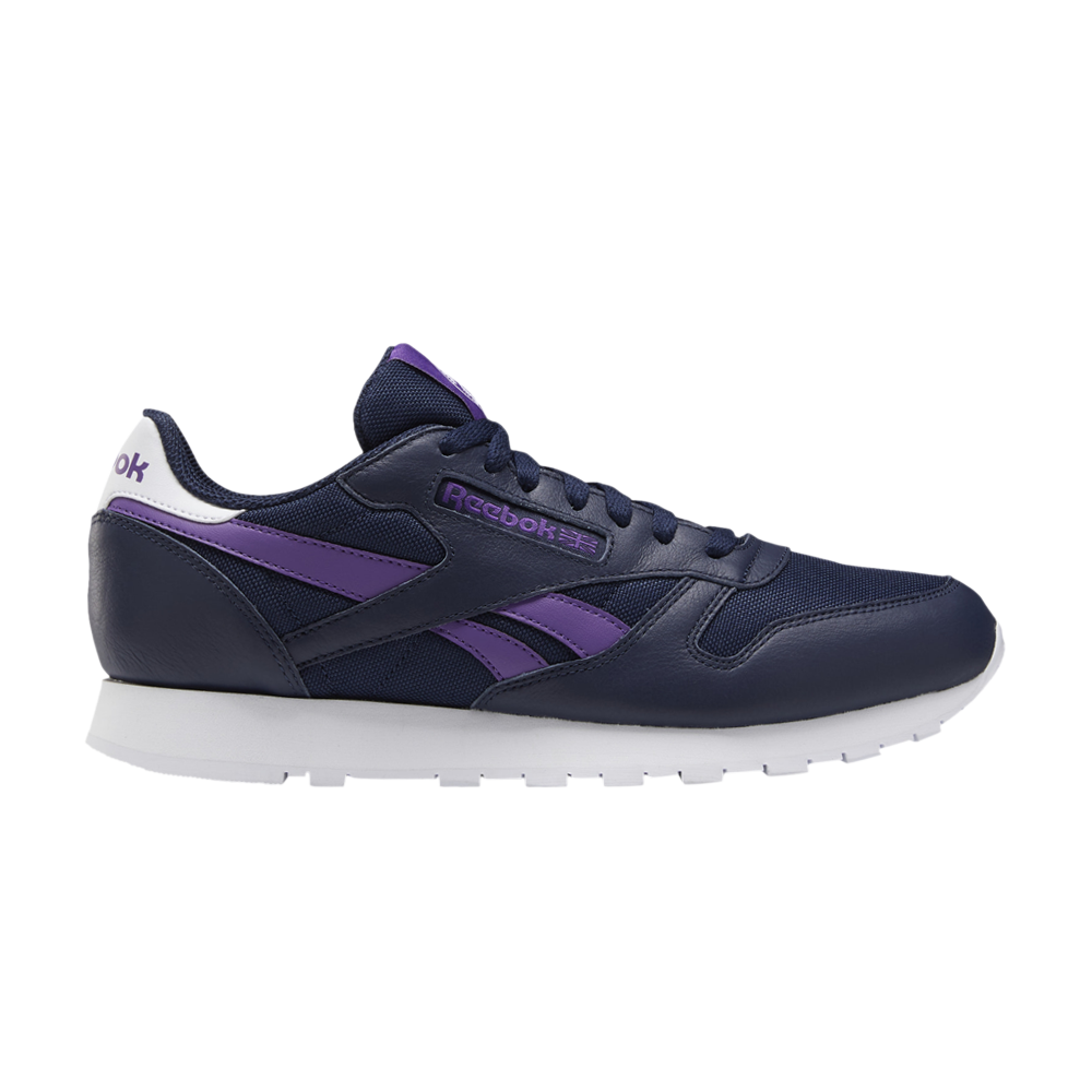 Pre-owned Reebok Classic Leather 'vector Navy Purple' In Blue