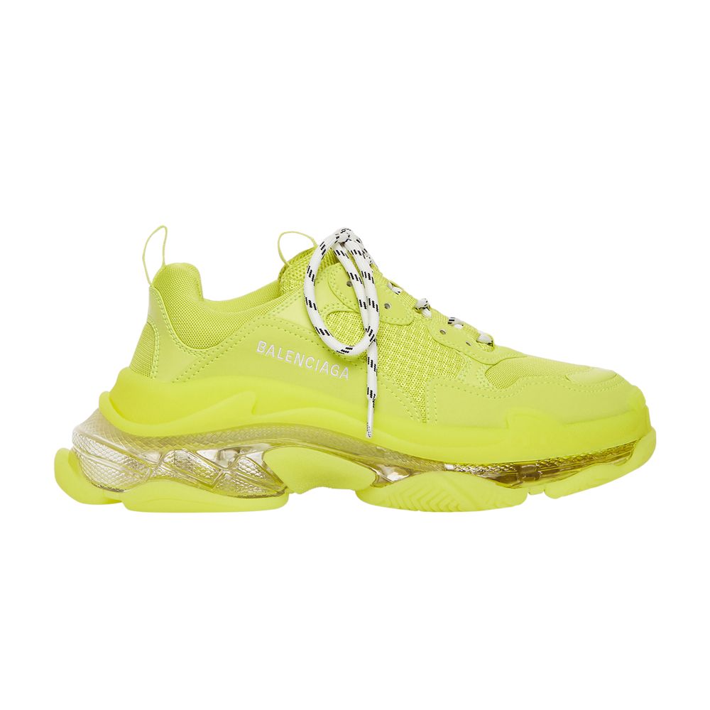 Pre-owned Balenciaga Wmns Triple S Sneaker 'clear Sole - Fluo Yellow' | Women's Size 36
