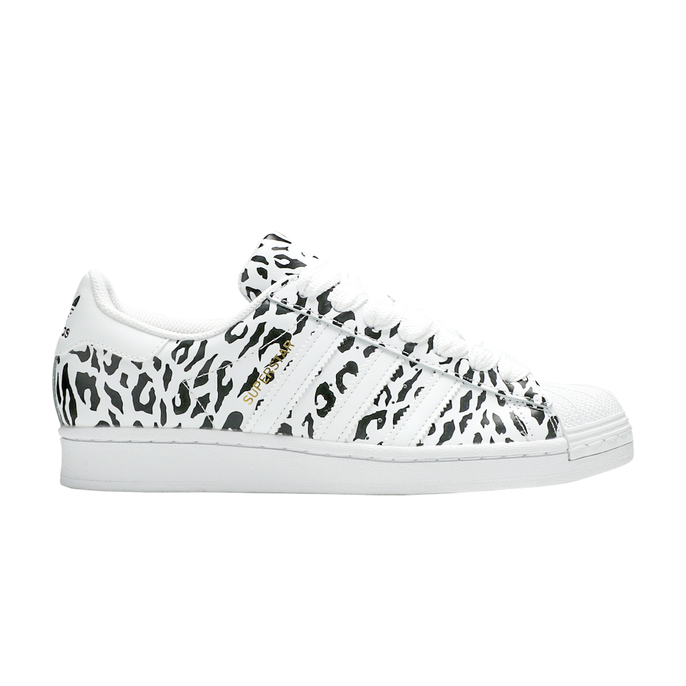 Pre-owned Adidas Originals Wmns Superstar 'cheetah Print' In White